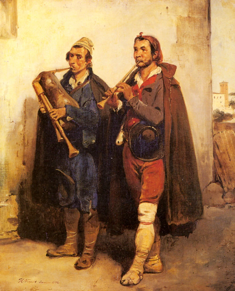  Émile Jean Horace Vernet-225-musicisti del villaggio